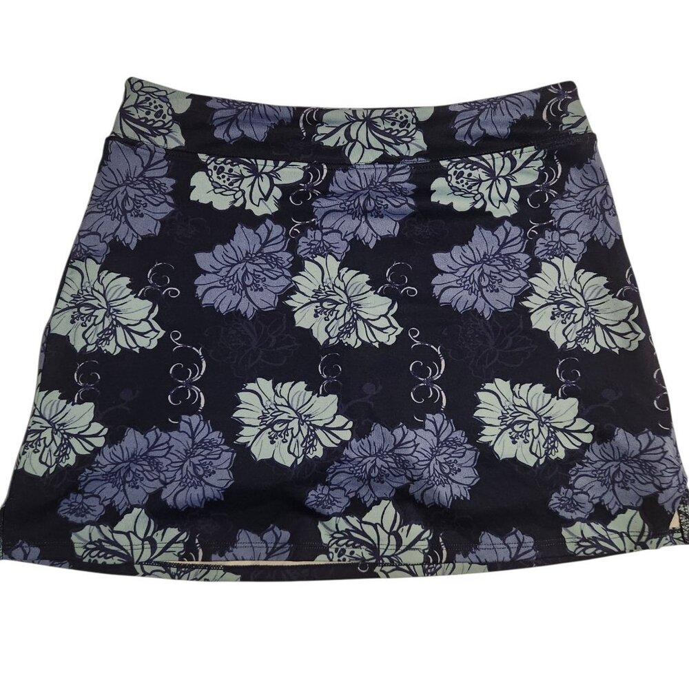 Tranquility Skort Golf Tennis Athletic‎ Skirt Blue Floral Womens Small